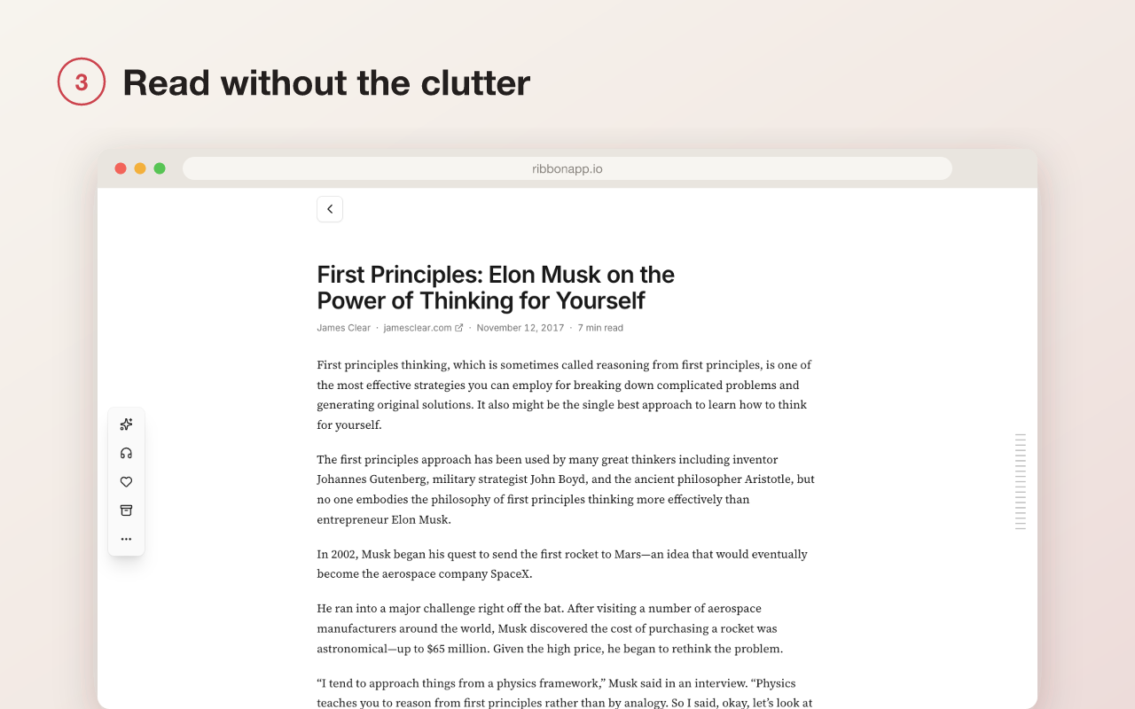 Read without the clutter